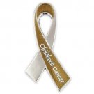 Childhood Cancer Awareness Gold Ribbon Pin Silver Plate Celebrate September New