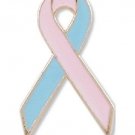 Pink Blue Ribbon Pin SIDS Awareness Sudden Infant Loss Syndrome Infertility New