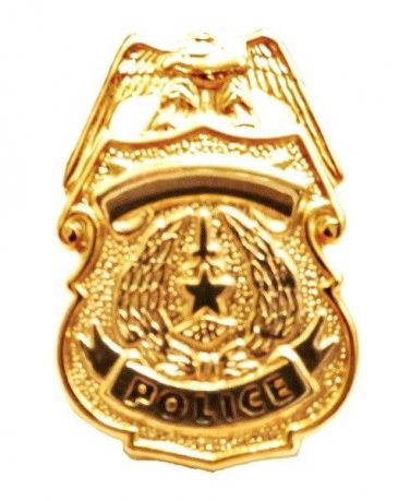 Police Officer Tie Tac Badge Eagle Top Gold Plated Policeman Shield P3600 New