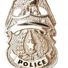 Police Officer Tie Tac Badge Eagle Top Shield Nickel Plated Policeman P3601 New