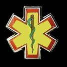 Star Of Life Lapel Pin Yellow EMT EMS Cap Badge Lanyard Tac Tacks Serpent New