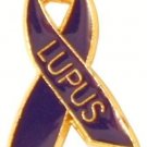 Lupus Purple Ribbon Pin Awareness Month May Lapel Cap USA Made Tac Lettering New