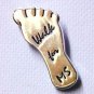 Walk For MS Pin Multiple Sclerosis Silver Foot Lapel Cap ID Lanyard Tac New