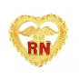 RN Pin Heart Caduceus Beaded Registered Nurse Graduation Pinning Ceremony Pins