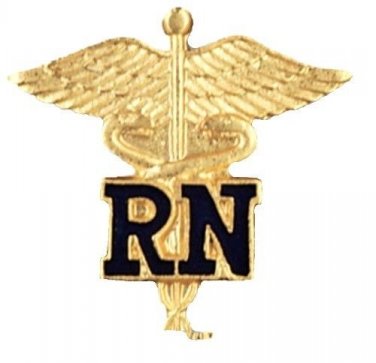 RN Caduceus Lapel Pin Registered Nurse Graduation Nursing Class Pins 1021 New