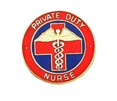 Private Duty Nurse  Lapel Pin Professional Nursing Red Cross Caduceus 5025 New