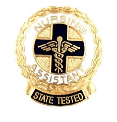 Nursing Assistant State Tested Lapel Pin Graduation Ceremony Caduceus Wreath New