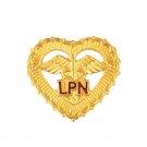 LPN Pin Heart Caduceus Beaded Licensed Practical Nurse Graduation Recognition