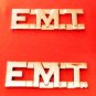 EMT Collar Pin Set Nickel 1/2" Cut Out Letters Emergency Medical Technician 2507