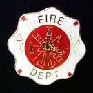 Fire Department Lapel Pin Maltese Cross Fireman Fighting Fires Ladder Hat Ax New