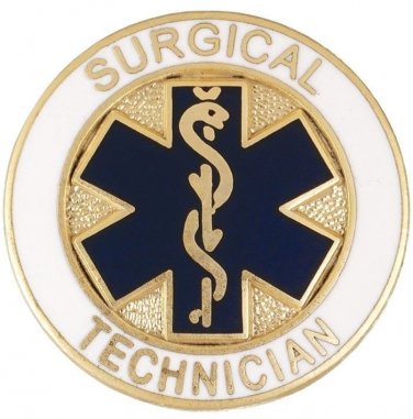 Surgical Technician Lapel Pin Blue Star of Life Medical Surgery Tech Graduation
