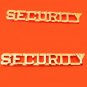 Security Officer Collar Pin Set Insignia Gold Metal Cut Out Letter 2200 New