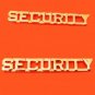 Security Officer Collar Pin Set Insignia Gold Metal Cut Out Letter 2200 New