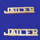 Jailer Collar Pin Set Professional Quality Nickel plated Cut Out Letters 2221
