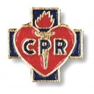 CPR Lapel Pin Tac Red Heart Blue Cross Medical EMT EMS Student Graduation New