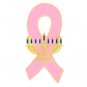 Pink Ribbon Menorah Lapel Pin Breast Cancer Awareness Jewish Faith Support New