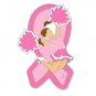 Pink Ribbon Lapel Pin Cheerleader Breast Cancer Team Sports Cheering Girl New