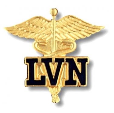 LVN Lapel Pin Licensed Vocational Nurse Caduceus Nursing Graduation Pins New