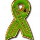 Lyme Disease Lapel Pin Tac Awareness Ribbon Tick Fever Support Lime New