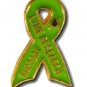 Lyme Disease Lapel Pin Tac Awareness Ribbon Tick Fever Support Lime New
