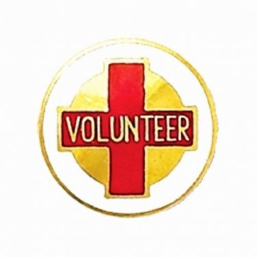 Volunteer Red Cross Lapel Pin Emblem Insignia Volunteers 928 New