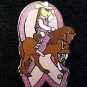 Breast Cancer Awareness Pin Pink Ribbon Cowgirl Rodeo Horse Sparkle Trim New