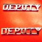Deputy Collar Pin Device Set Cut Out Letters 1/4" Sheriff Dept. Nickel 2219 New