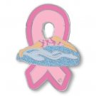 Pink Ribbon Swimmer Pin Sport Breast Cancer Awareness Swimming Pins New