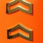 Corporal Collar Device Pin Set Chevron Rank Insignia 1" Police Gold P762G New