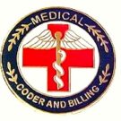 Medical Coder Billing Pin Professional Lapel Pins Red Cross Caduceus 119 New