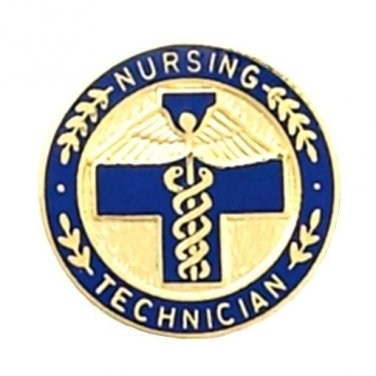 Nursing Technician Lapel Pin Blue Cross Caduceus Medical Emblem Graduation 5048