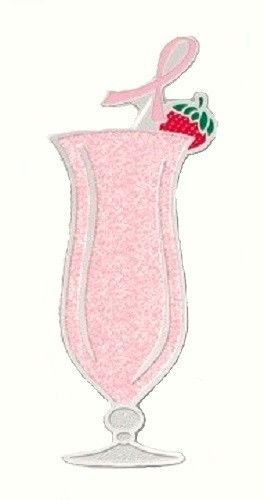 Breast Cancer Awareness Pin Ribbon Hurricane Glass Pink Tropical Exclusive New