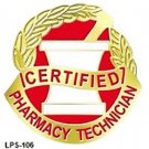 Certified Pharmacy Technician Mortar Pestle Professional Medical Emblem 106 New