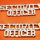 Security Officer Collar Pin Set Insignia Nickel Metal Cut Out Letter 2203 New