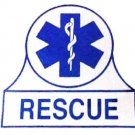 Window Decal Rescue Blue Star of Life EMT EMS Sticker Fireman Decals New