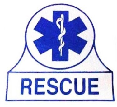 Window Decal Rescue Blue Star of Life EMT EMS Sticker Fireman Decals New