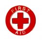 First Aid Red Cross Collar Pin Device Nickel Trim Double Clutch Backs 69S2 New