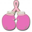 Breast Cancer Awareness Lapel Pin Dark Pink Ribbon Boxing Gloves Cap Tac New