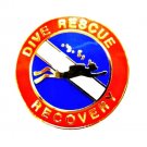 Dive Rescue Recovery Lapel Pin Scuba Diver Diving Team Gold  67G1 Metal Back New