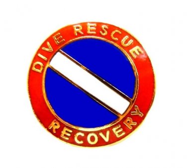 Dive Rescue Recovery Lapel Pin Gold Scuba Diver Flag Diving Team 68G1 M New
