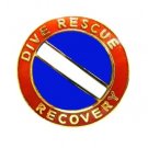 Dive Rescue Recovery Pin Collar Device Diving Team Gold Scuba Diver Flag 68G2