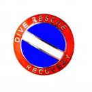 Dive Rescue Recovery Pin Collar Device Diving Team  Silver Scuba Diver Flag 68S2