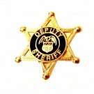 Deputy Sheriff Tie Tack Tac 6 Point Star Eagle Crest Badge Officer Gold P3804G