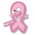 Pink Ribbon Pin Downhill Snow Ski Skiing Breast Cancer Awareness Sports Edition