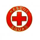 Rescue Squad Pin Collar Device Red Cross EMS Fire Departments EMT Gold 70G2 New