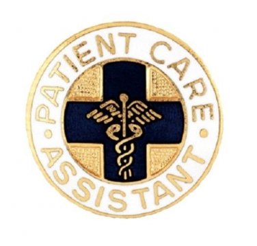 Patient Care Assistant Pin Medical Emblem Blue Cross Caduceus Graduation New