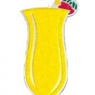 Yellow Awareness Ribbon Pin Icy Tropical Drink Hurricane Glass Cause Cancer New