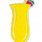 Yellow Awareness Ribbon Pin Icy Tropical Drink Hurricane Glass Cause Cancer New