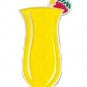 Yellow Awareness Ribbon Pin Icy Tropical Drink Hurricane Glass Cause Cancer New