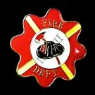 Fire Department Lapel Pin Red Maltese Cross Fireman Fires Chief Hat PIN236 New